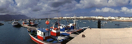 Hafen von Caleta del Sebo der Insel La Graciosa